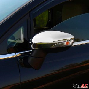 Ford Fiesta Mirror Cover - Omac - S. Steel - Gloss Silver - 2011-2019